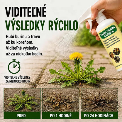 Rýchlo pôsobiaci sprej proti burine
