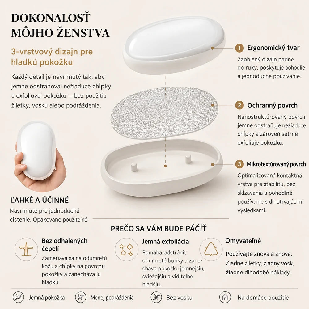 Bezbolestná kryštálová depilačná kostka