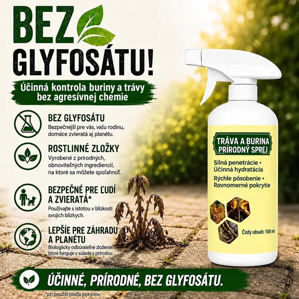Rýchlo pôsobiaci sprej proti burine