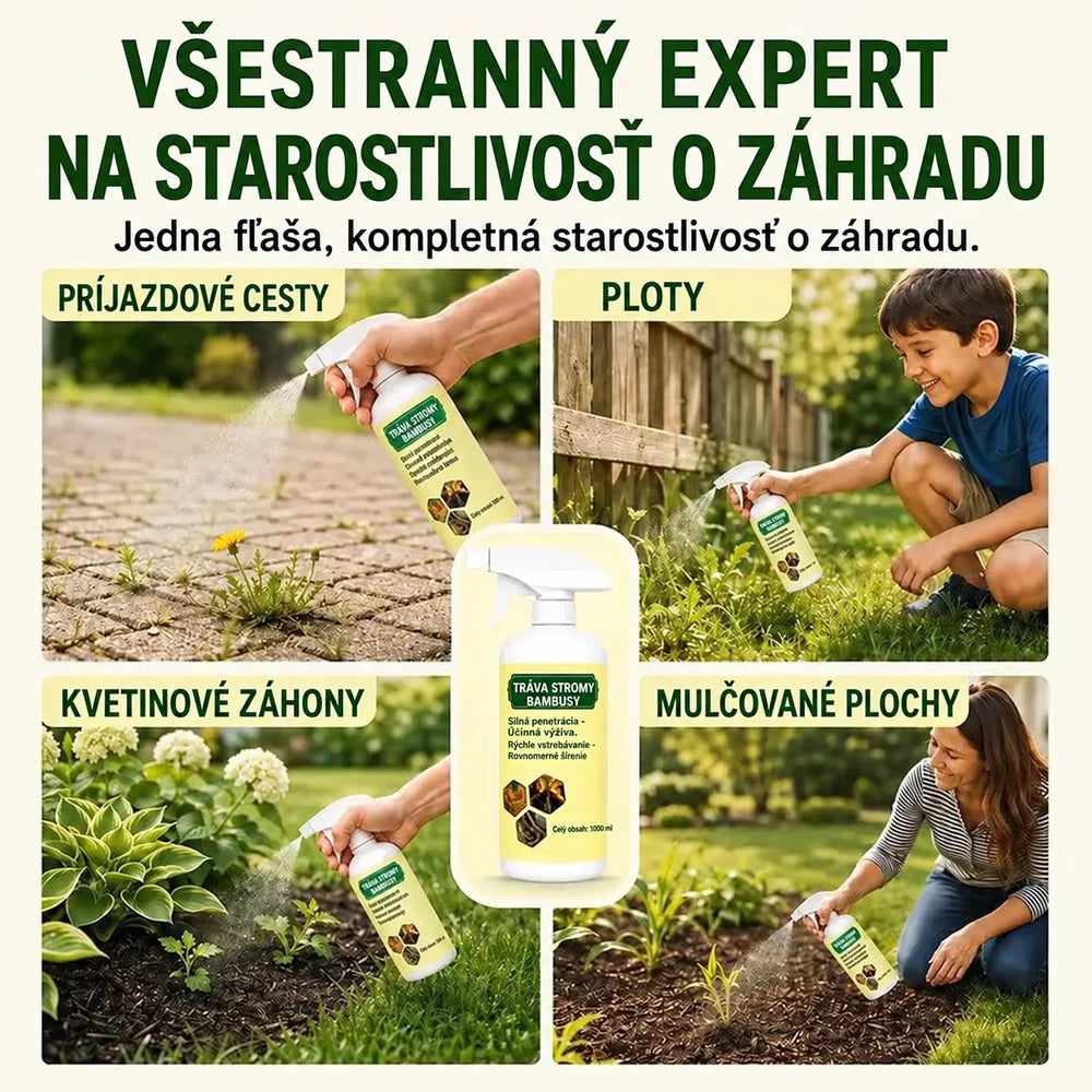 Rýchlo pôsobiaci sprej proti burine