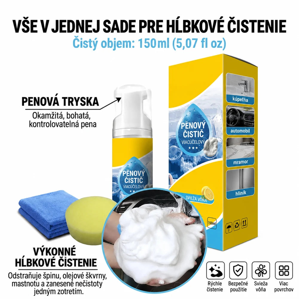 Viacúčelový enzýmový penový čistič 4 v 1