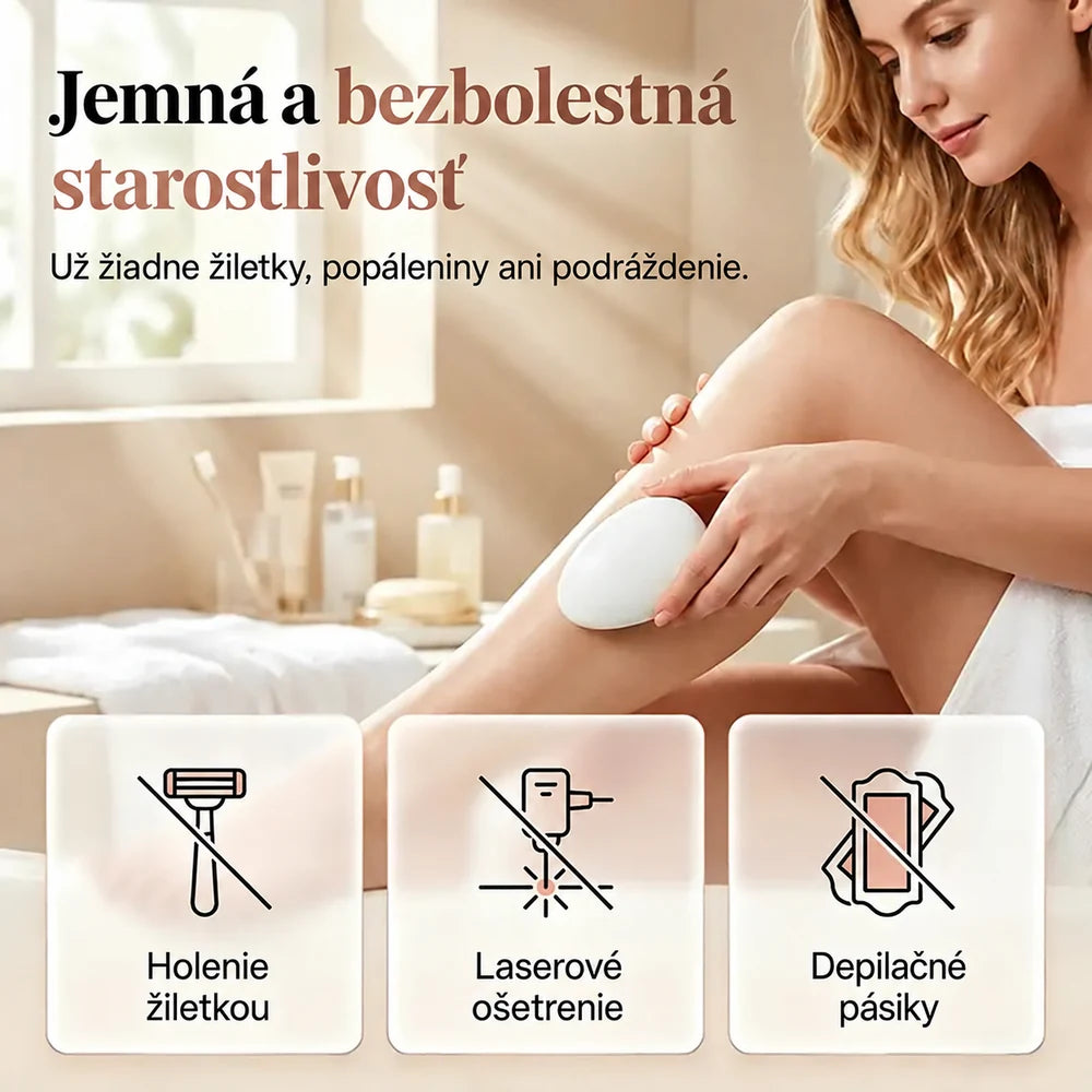 Bezbolestná kryštálová depilačná kostka