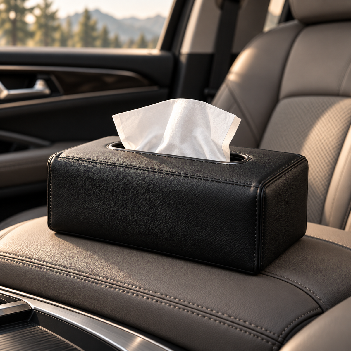 Tavriqio Leather-Style Car Tissue Holder