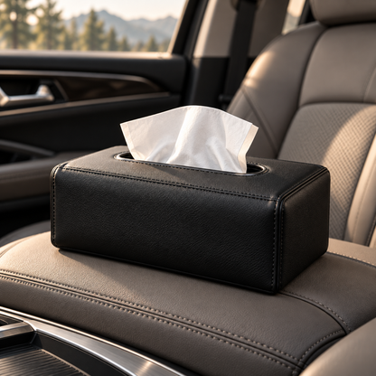 Tavriqio Leather-Style Car Tissue Holder