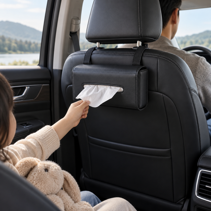 Tavriqio Leather-Style Car Tissue Holder