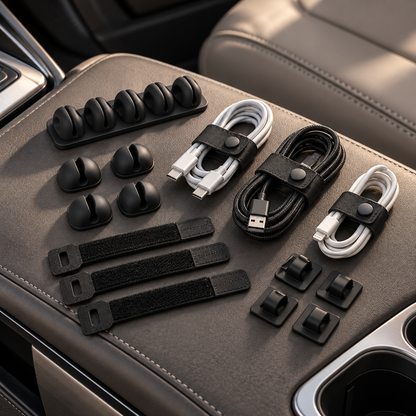 Tavriqio Car Cable Organizer Set